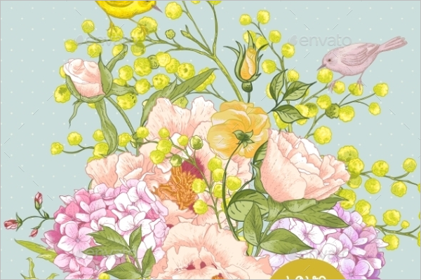 Bouquet mimosa Pattern