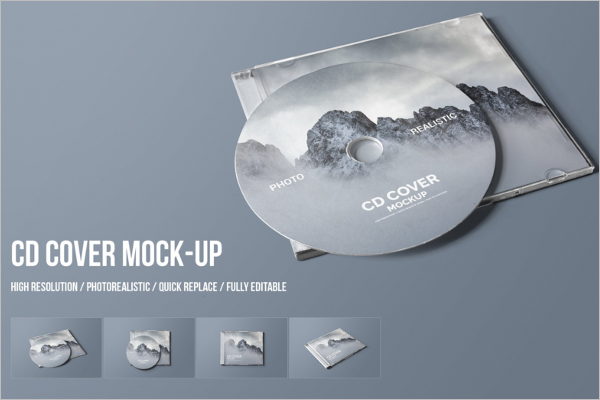 CD Cover Mockup Template