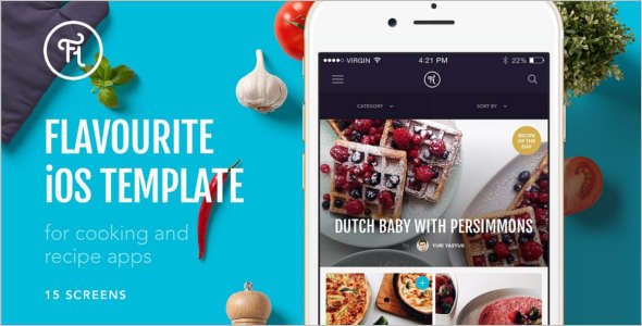 Cooking PSD Sketch Template