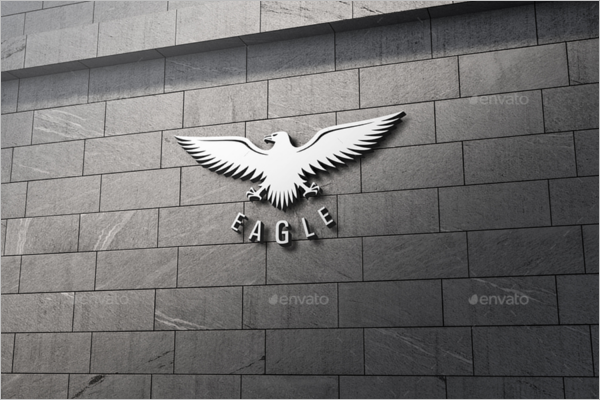 Eagle Wall Logo Mockup