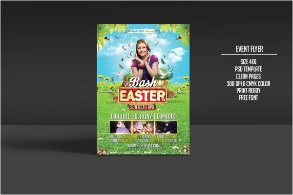 Easter Bash Party Poster Template