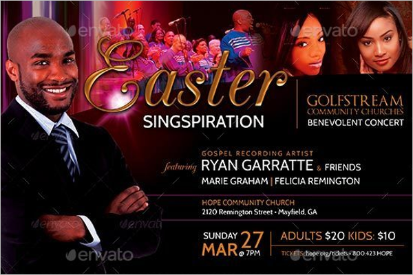 Easter Concert Flyer Template