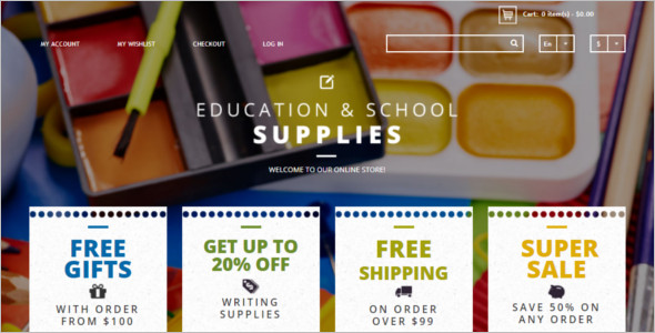 Eduction Supplies Magento Template