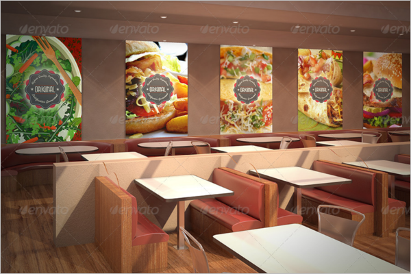 Fast Food Wall Logo Mockup