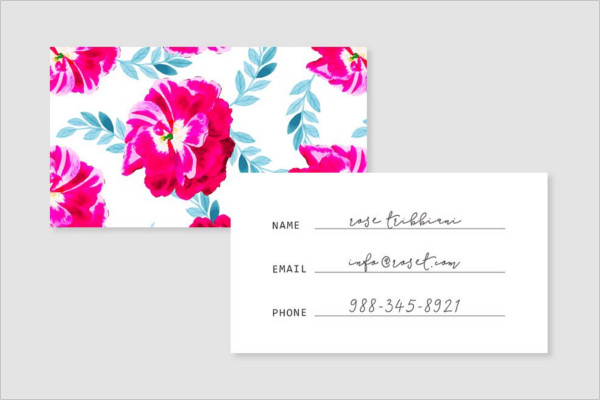 Floral Pattern Business Card Template