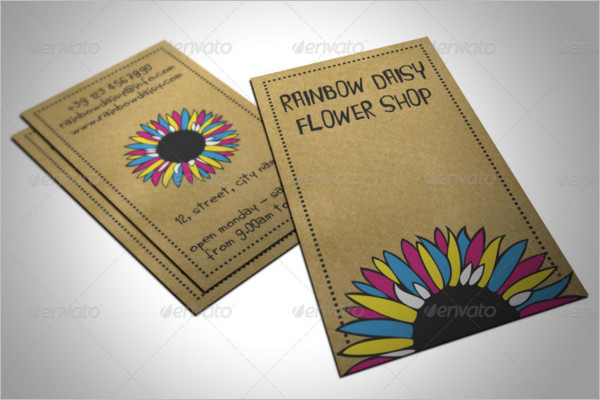 Flower Shop Business Card VectorÂ 