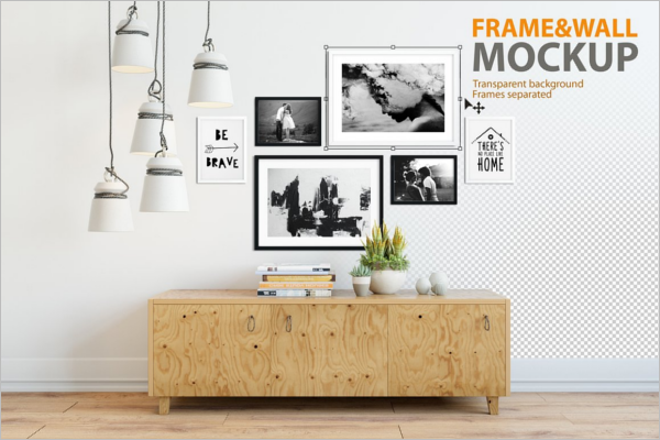 Frame & Wall Logo Mockup