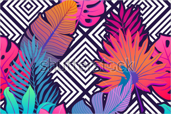 Free Summer Tropical Floral Pattern