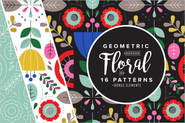 Geometric Floral Pattern