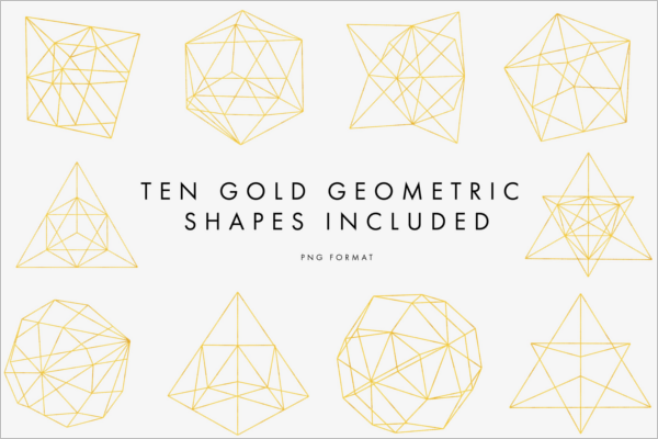 Gold Geometric Pattern Design