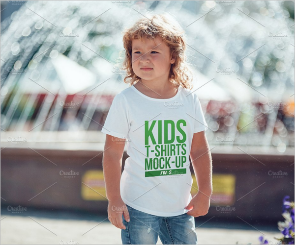 Graphic Kids T-Shirt Mock-Up Design
