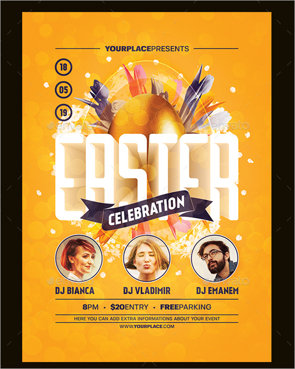 Happy Easter Poster Design
