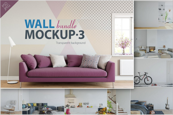 Home Wall Mockup Logo