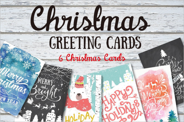 Multiple Christmas Greeting Card Vector