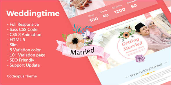 New Animation Wedding HTML Template