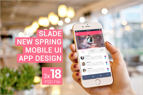 New Spring Mobile UI App Design