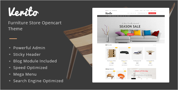 OpenCart Furniture Responsive Template