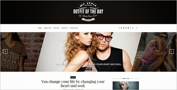 Outfit Free Blog Template