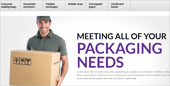 Packing Products OpenCart Template