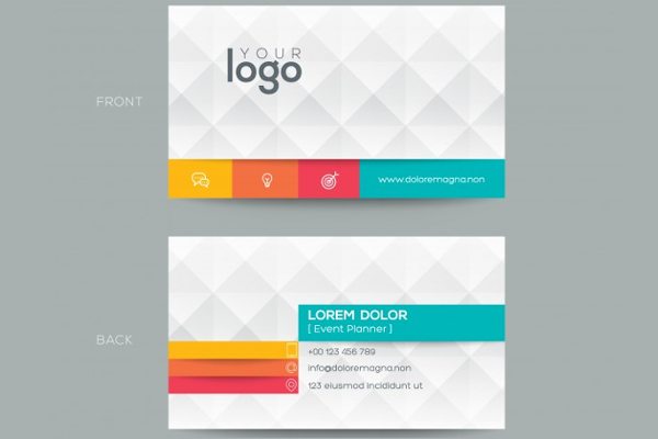 Polygonal business card Template