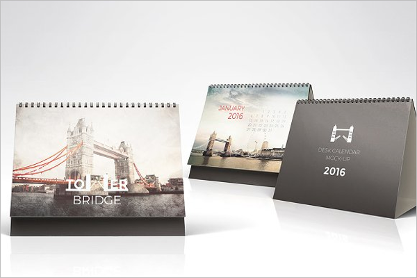 50+ Desk Calendar Mockup Templates Free PSD Download