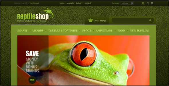 Reptile Shop PrestaShop Theme