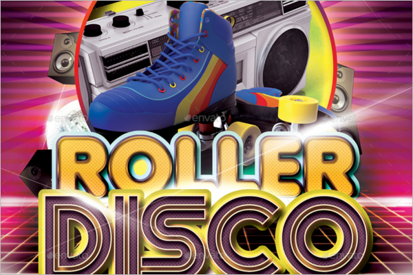Roller Disco Flyer Template