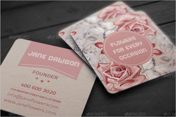 Rose Flower Shop Card Design