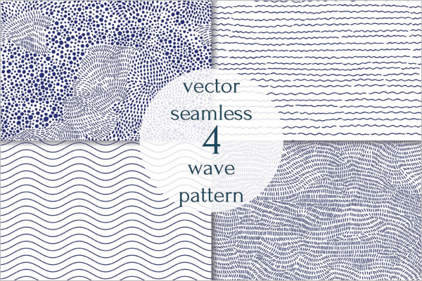 Seamless Blue Wave Pattern