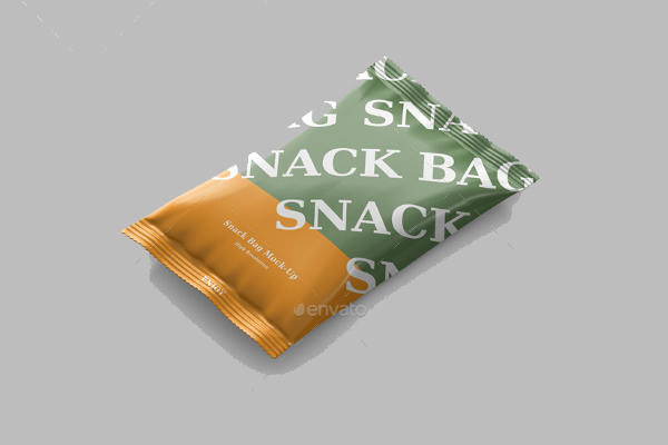 Snack Foil Bag Mockup PSD