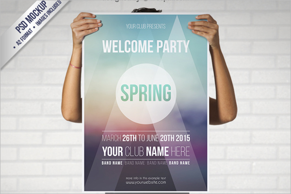 Spring Disco Party Flyer Template