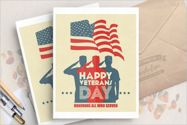 Veterans day Greeting Card Design