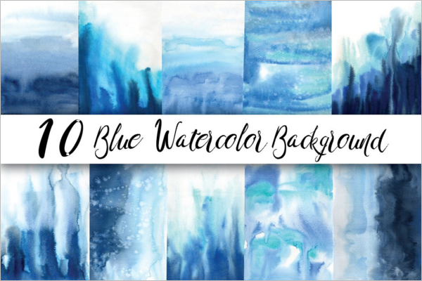 Watercolor Blue Background