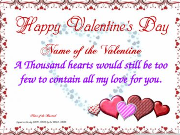10+ Valentine’s Day Certificate Templates Free &amp; Premium