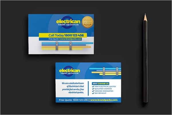 Best Electrician Business Card Template