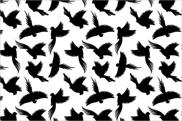 Black birds Wildlife pattern