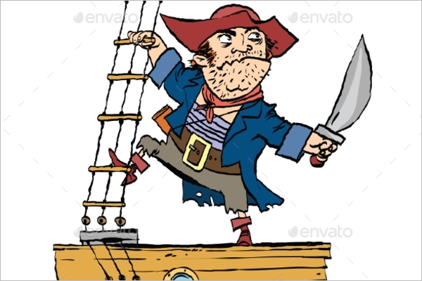 Brave Pirate On Ship Design