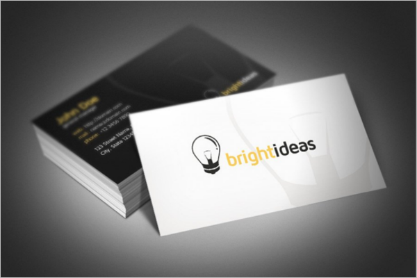 Bright Ideas Electric Business Card Template