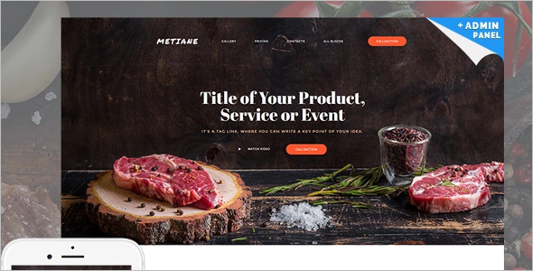 Cafe & Restaurant Landing Page Theme