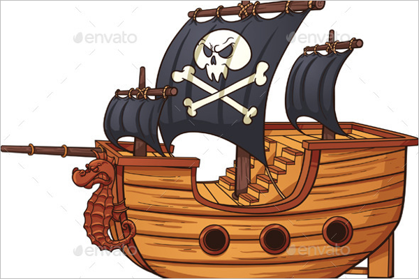 Cartoon Pirate Ship Design