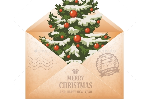 ChristmasÂ Vintage Envelope Template