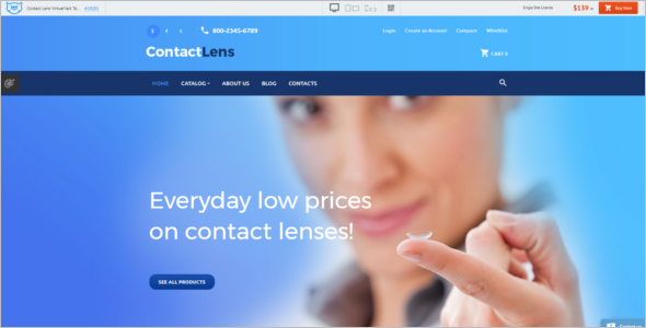 Contact Lens Business VirtueMart Template