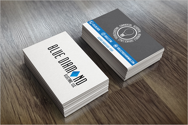 Electrician Business Visiting Card Sample