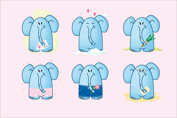 Elephant Cartoon Photo Bundle
