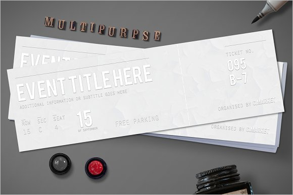 Event Ticket Sample Template