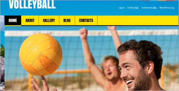 Flat Volleyball WordPress Theme