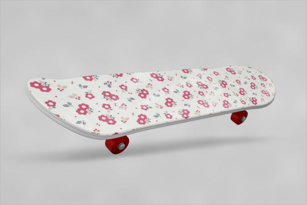 Floral DecorativeÂ Skateboard Design
