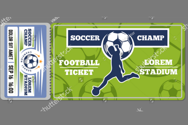 Football Ticket Mockup Design