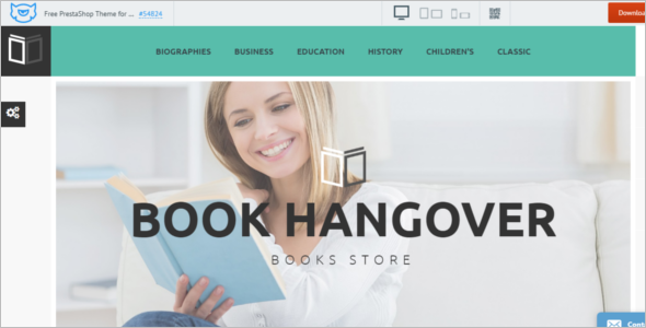 Free Book Store Prestashop Template