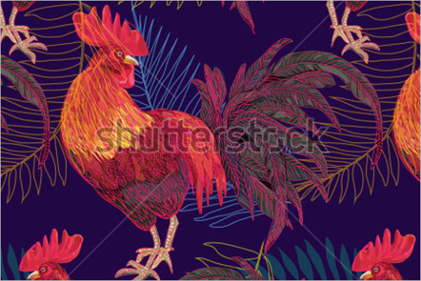 Free Christmas Rooster Template